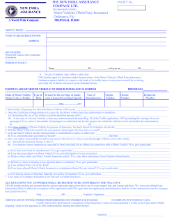 THE NEW INDIA ASSURANCE POLICY No