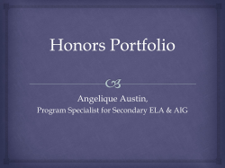 Honors Portfolio
