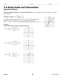 2-6 Study Guide and Intervention