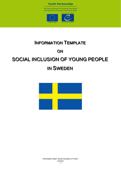 SOCIAL INCLUSION OF YOUNG PEOPLE