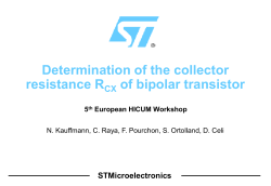 Determination of the collector resistance RCX of bipolar transistor