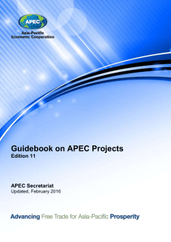 Guidebook on APEC Projects