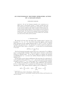 ON POLYNOMIALLY BOUNDED OPERATORS ACTING ON A