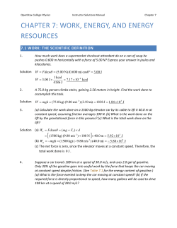 7.4 conservative forces and potential energy 22. A subway train is