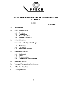 cold chain management by different role- players