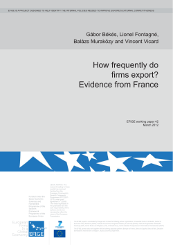 How frequently do firms export? Evidence from France