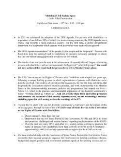 the full text here - International Disability Alliance