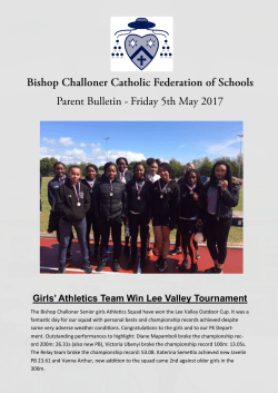 Girls` Athletics Team Win Lee Valley Tournament