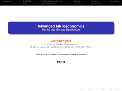 Advanced Microeconomics Partial and General Equilibrium