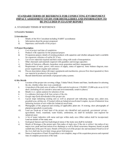 standard terms of reference for conducting environment impact
