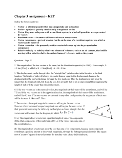 Chapter 3 Assignment * KEY