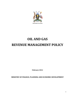 The Oil and Gas Revenue Management Policy, 2012