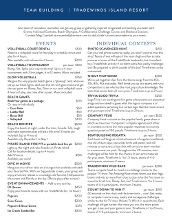 events individual contests - TradeWinds Island Resorts
