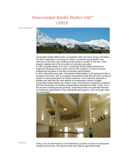 Universidad Adolfo Ib&aacute;&ntilde;ez UAI* CHILE THE UNIVERSITY