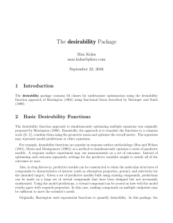 The desirability Package