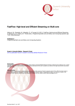 FastFlow: High-level and Efficient Streaming on Multi-core