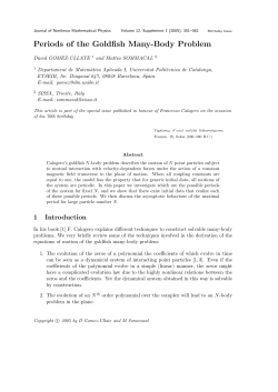 Periods of the Goldfish Many-Body Problem