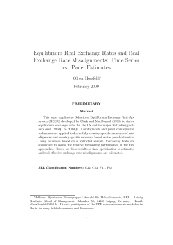 Equilibrium Real Exchange Rates and Real Exchange Rate