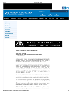 Down round financings - American Bar Association
