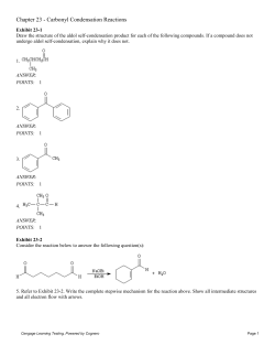 Chapter 23 - Carbonyl Condensation Reactions