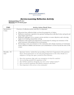 Service-Learning Reflection Activity