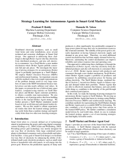 Strategy Learning for Autonomous Agents in Smart Grid