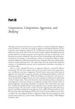 Part IX Cooperation, Competition, Aggression, and Bullying