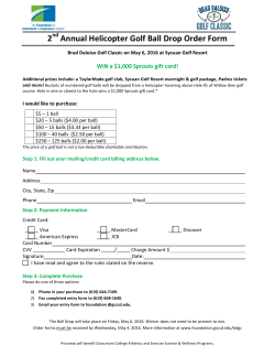 2 Annual Helicopter Golf Ball Drop Order Form