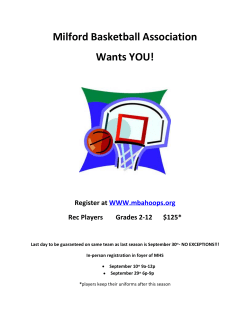 Milford Basketball Association Wants YOU!