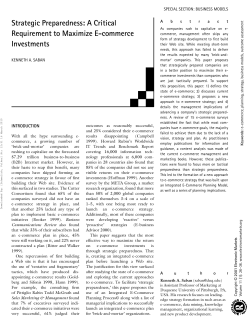 Strategic Preparedness: A Critical Requirement to Maximize E