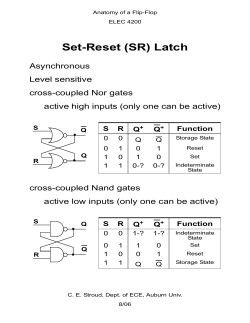 Set-Reset (SR) Latch