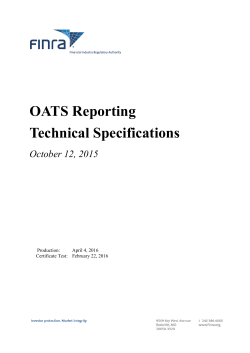 OATS Reporting Technical Specifications