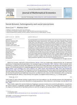 Social distance, heterogeneity and social interactions
