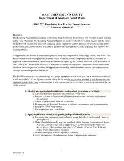 Learning Agreement - West Chester University