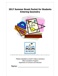 Summer Break Packet - Geometry