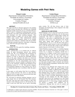 Modeling Games with Petri Nets