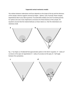 Supported contact mechanics models