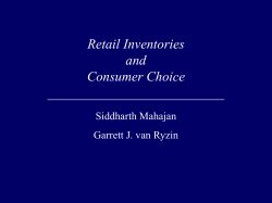 Consumer Choice Models