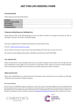 art for life bidding form