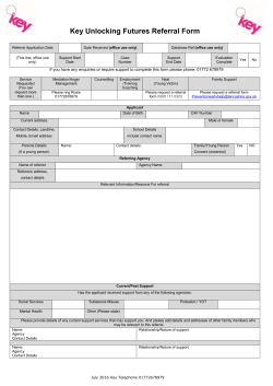 Key Referral Form - Key Unlocking Futures