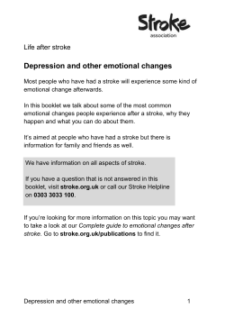 Depression and other emotional changes