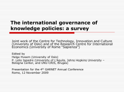The multilateral and regional regulation of knowledge