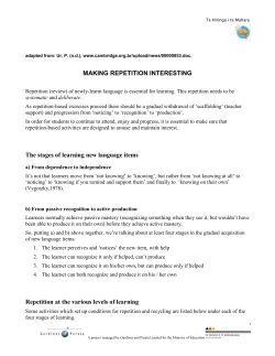 making repetition interesting