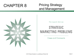 (Price Ceiling) Direct Variable Costs Demand Factors Final Pricing