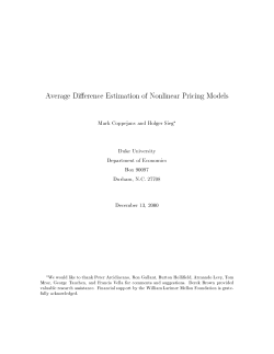 Average Di erence Estimation of Nonlinear Pricing