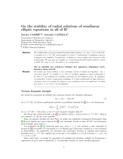 On the stability of radial solutions of semilinear elliptic