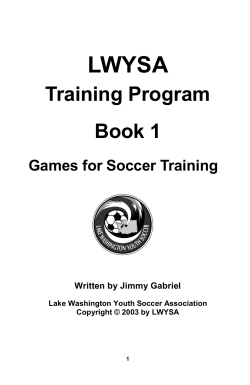 Training Program Book 1 - Lake Washington Youth Soccer Association