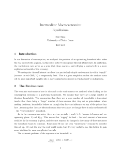 Intermediate Macroeconomics: Equilibrium
