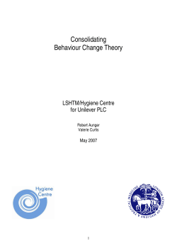 Consolidating Behaviour Change Theory