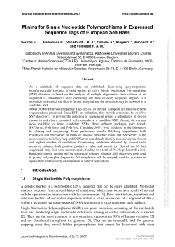 Mining for Single Nucleotide Polymorphisms in